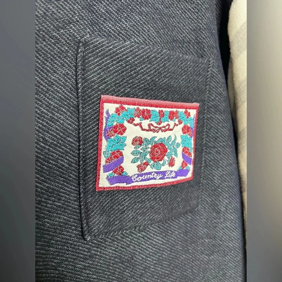 BOLO SPIRIT 1980s double collar pullover patch pocket color block sweatshirt - Picture 6 of 9